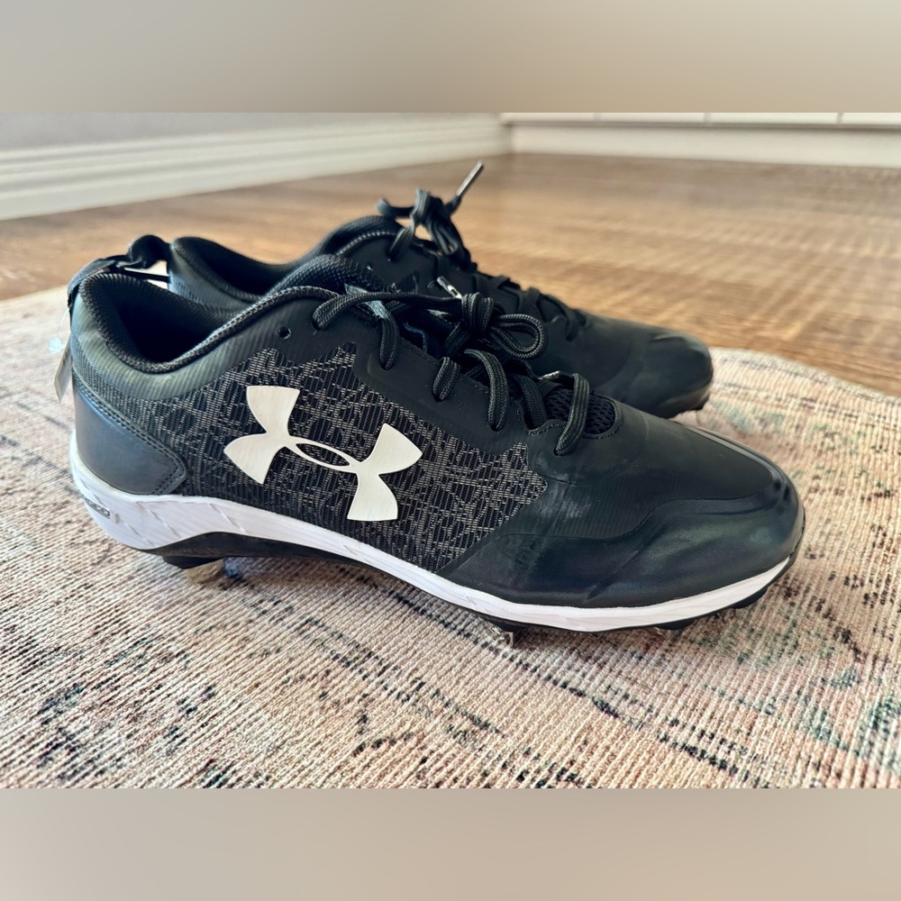 Under Armour Yard Low ST Baseball Metal Cleat Size 10 Black